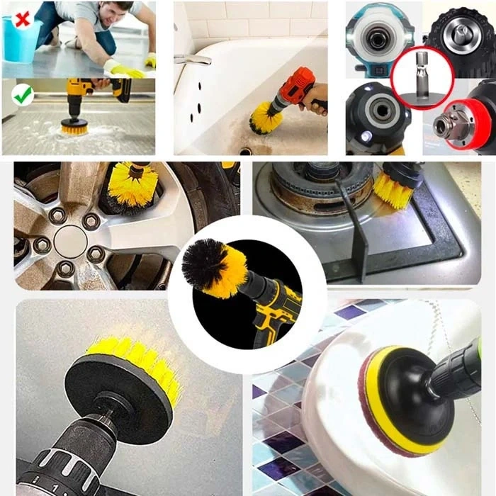 Nevamel ALLY 31 Parça Çok Amaçlı Ev Banyo ve Araç Matkap Ucu Temizlik Seti-(5775)