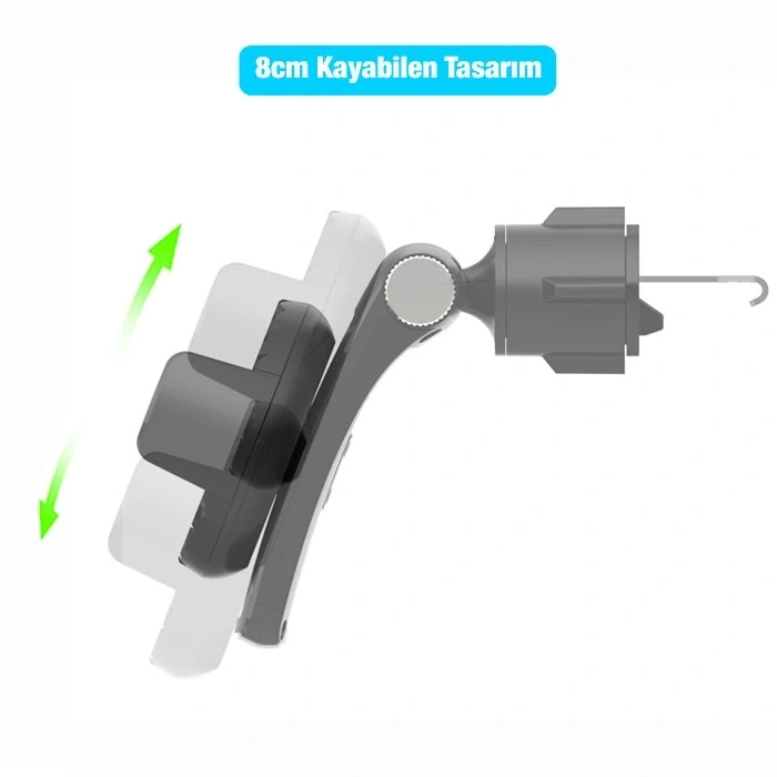 Nevamel Ally 360 Dönebilen Araç Klima Havalandırma Bölmesi Kancalı Telefon Tutucu-(5775)