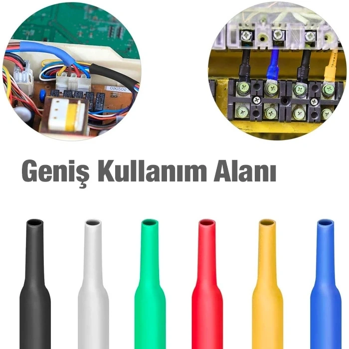 Nevamel Ally 5 Renk Makaron Isı İle Daralan Kablo Seti 530 Adet 8 Boy Set-(5775)