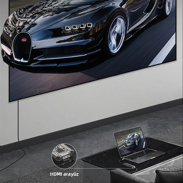 Nevamel ALLY 5in1 Type-c To USB3.0 + USB2.0 + Type-c PD 100W + HDMI + Ethernet Çoğaltıcı Transparan Hub-(5775)