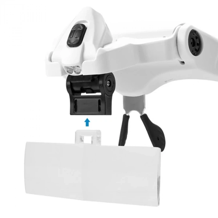 Nevamel ALLY 9892B2 Yedek Lensli Led Işıklı Kafa Büyüteçi-(5775)