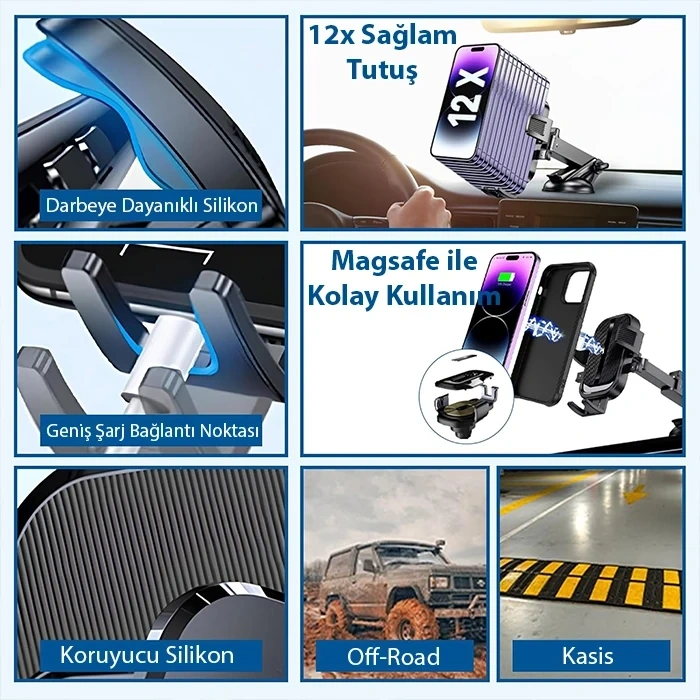 Nevamel ALLY  A145 Araç İçi Torpido Üstü Telefon Tutucu-(5775)