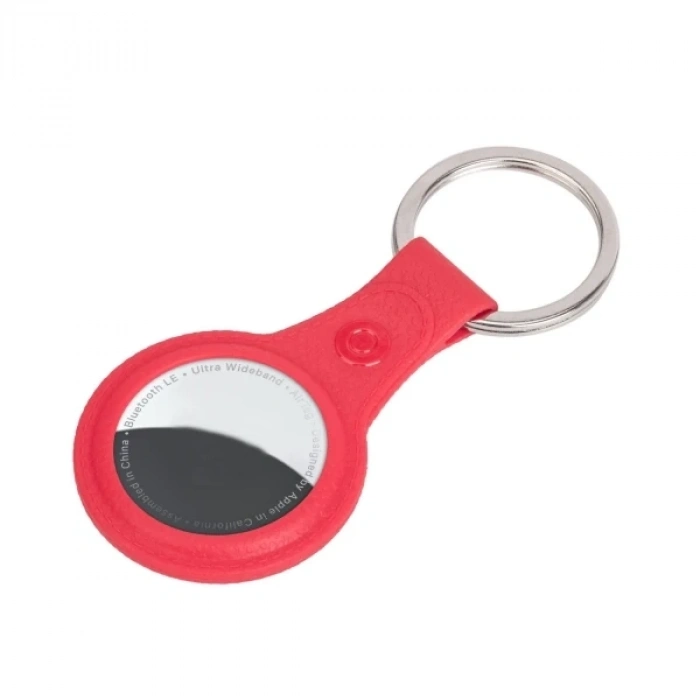 Nevamel ALLY AirTag İçin Asma Halkalı Deri Desenli Anahtarlık Kılıf-(5775)