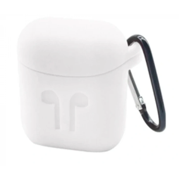 Nevamel Ally Apple Airpods İçin  Silikon Kılıf Anahtarlıklı-(5775)
