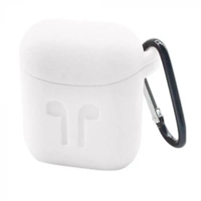Nevamel Ally Apple Airpods İçin  Silikon Kılıf Anahtarlıklı-(5775)