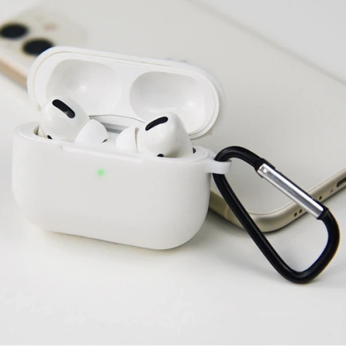 Nevamel Ally Apple Airpods Pro İnce Slim Silikon Kılıf+Anahtarlık-(5775)