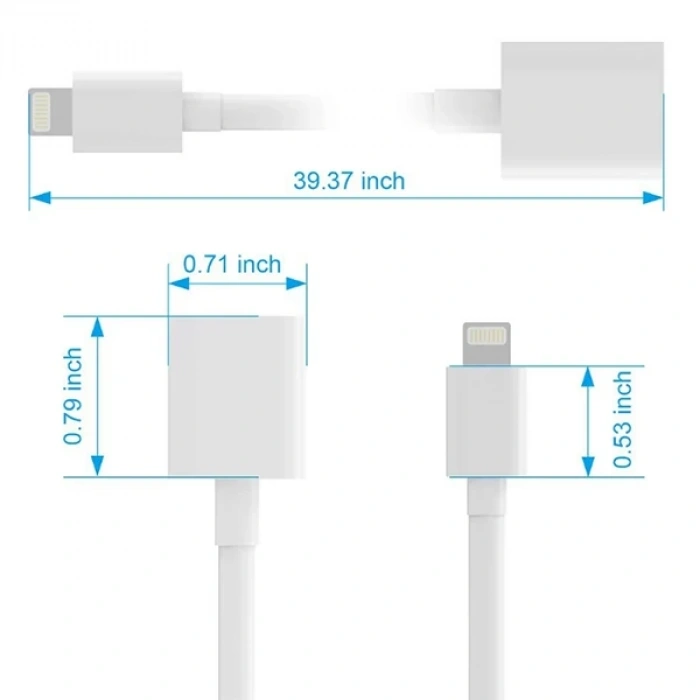 Nevamel Ally Apple İPhone Lightning Uzatma Kablosu 2 Metre-(5775)