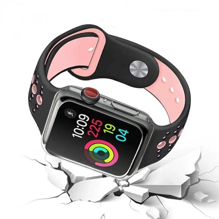 Nevamel Ally Apple İWatch  44mm 360 Koruma Ultra Slim Silikon Kılıf-(5775)