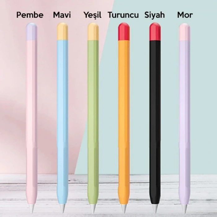 Nevamel Ally Apple Pencil 2 İçin Koruyucu Kaymaz Silikon Kılıf-(5775)