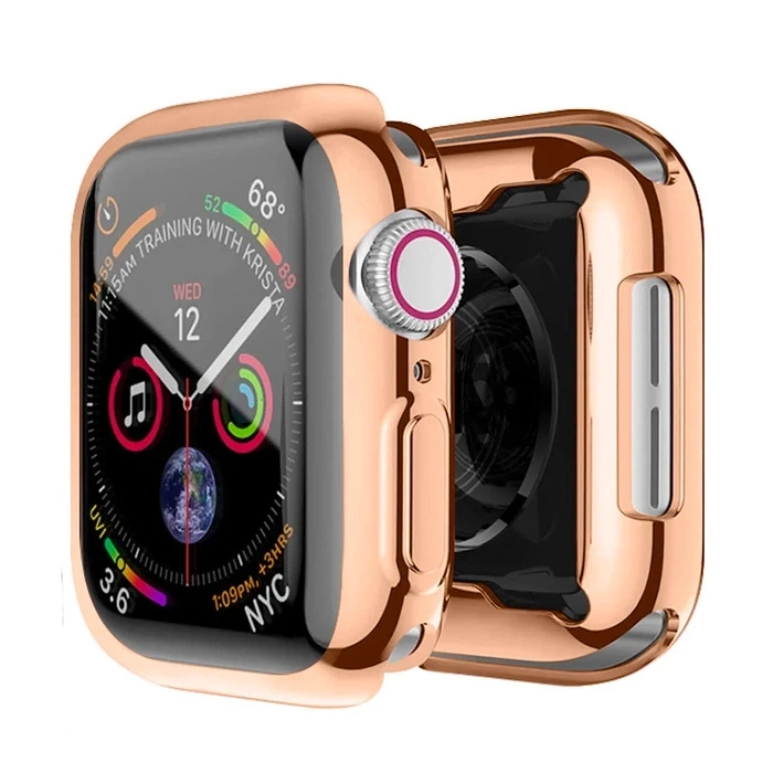 Nevamel ALLY Apple Watch 7-8 41mm 360 Koruma Ultra Slim Silikon Kılıf-(5775)