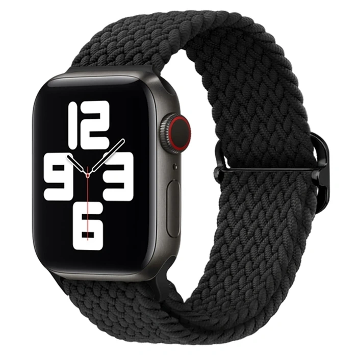 Nevamel Ally Apple Watch 7-8 41mm 6-5-4 40mm Japon Tokalı Elastik Kayış Kordon 3-2-1 38mm-(5775)