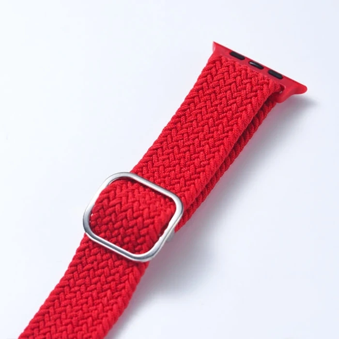 Nevamel Ally Apple Watch 7-8 41mm 6-5-4 40mm Japon Tokalı Elastik Kayış Kordon 3-2-1 38mm-(5775)