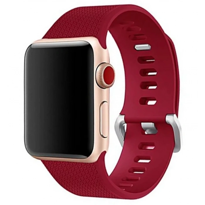 Nevamel Ally Apple Watch 7-8 41mm 6-5-4 40mm Sport Soft Silikon Kayış Watchbelt 3-2-1 38mm-(5775)