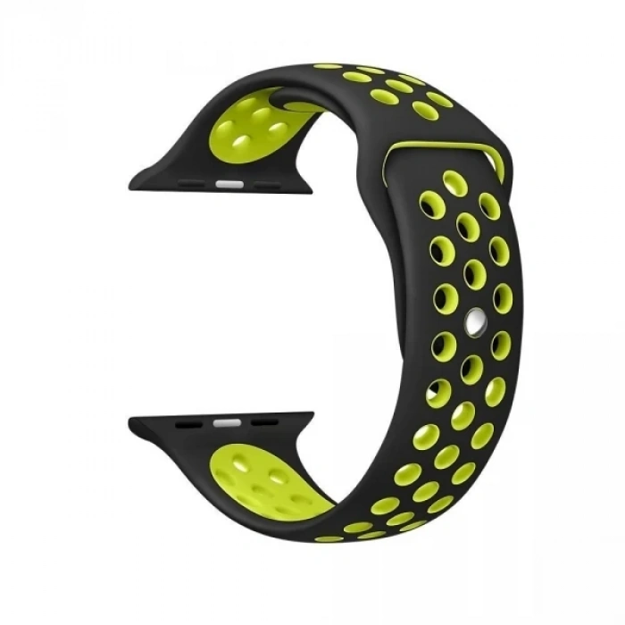 Nevamel Ally Apple Watch 7-8 45mm 6-5-4 44mm Kayış Kordon Nike Style Soft Silikon 3-2-1 42mm-(5775)