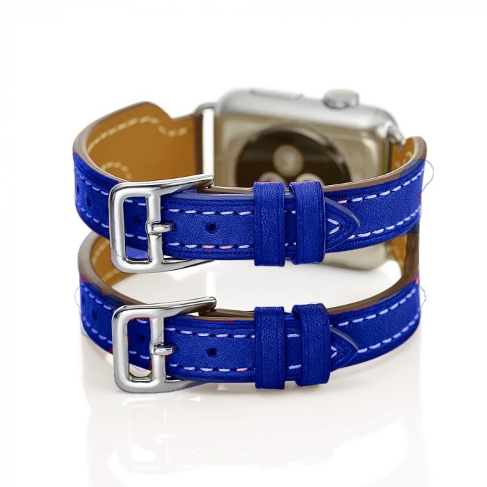 Nevamel Ally Apple Watch 7-8 45mm 6-5-4 44mm Kordon Kayış H-Style 3-2-1 42mm-(5775)