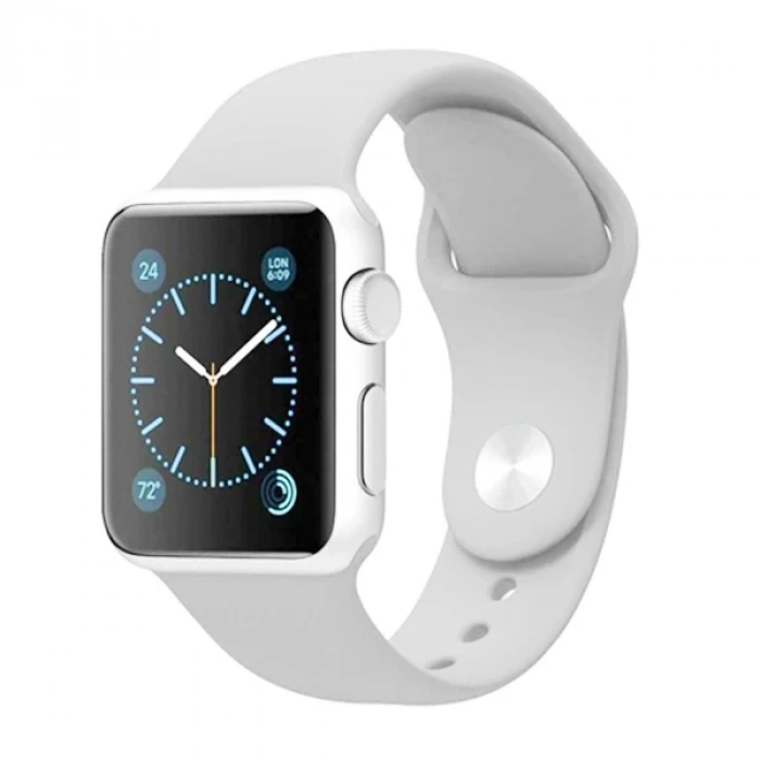 Nevamel Ally Apple Watch 7-8 45mm 6-5-4 44mm Silikon Kordon Kayış 3-2-1 42mm-(5775)