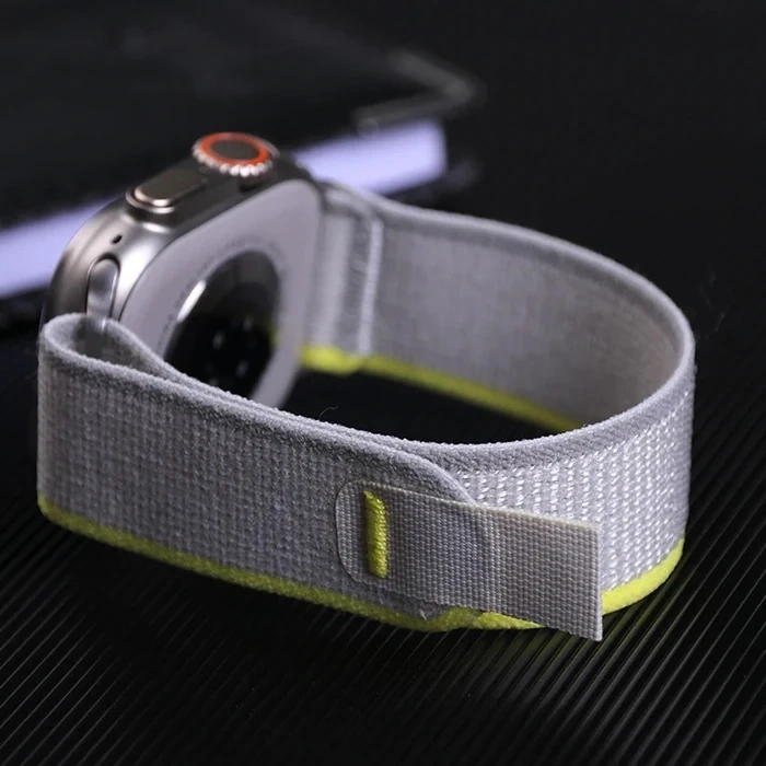 Nevamel Ally Apple Watch 7-8 45mm 6-5-4 44mm Watch Ultra 49mm Field Loop Kayış Kordon 3-2-1 42mm-(5775)