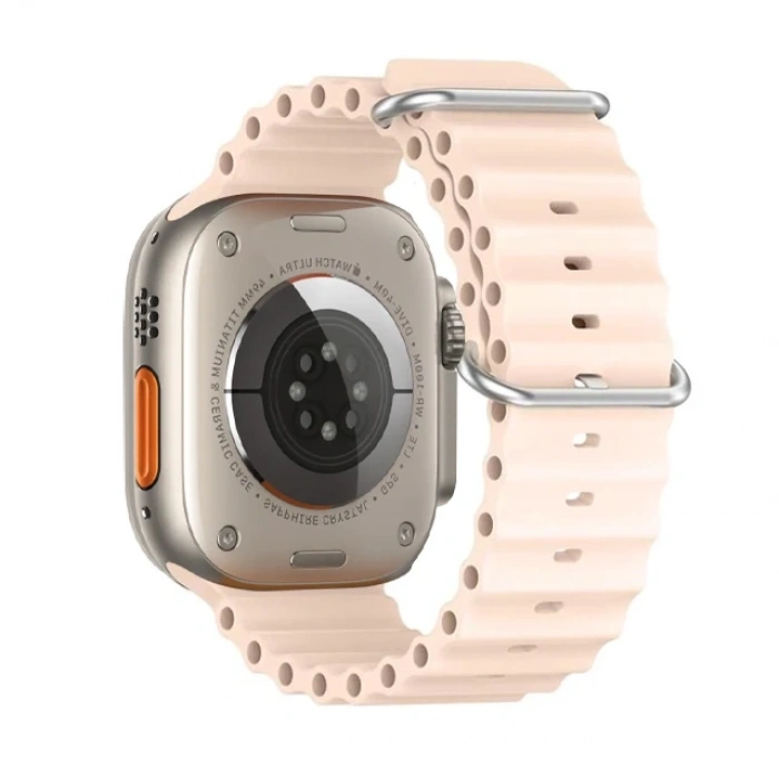 Nevamel Ally Apple Watch 7-8 45mm 6-5-4 44mm Watch Ultra 49mm Marine Silikon Kayış Kordon 3-2-1 42mm-(5775)