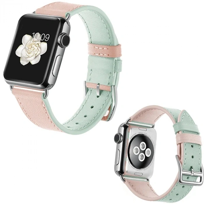 Nevamel Ally Apple Watch Ultra 49mm 7-8 45mm 6-5-4 44mm Hakiki Deri Kayış Kordon 3-2-1 42mm-(5775)