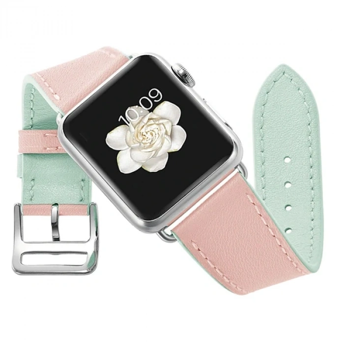 Nevamel Ally Apple Watch Ultra 49mm 7-8 45mm 6-5-4 44mm Hakiki Deri Kayış Kordon 3-2-1 42mm-(5775)