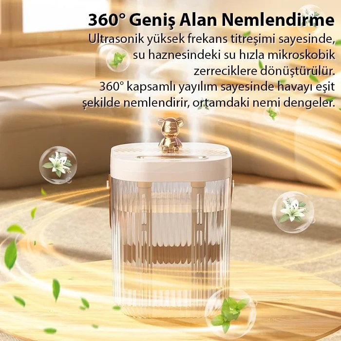 Nevamel ALLY AquaBreeze 2000 Çift Buharlı 2L Ev Tipi Hava Nemlendirici-(5775)