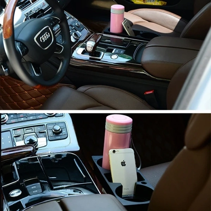 Nevamel Ally Araç içi koltuk yanı bardak tutucu telefon tutucu konsol-(5775)