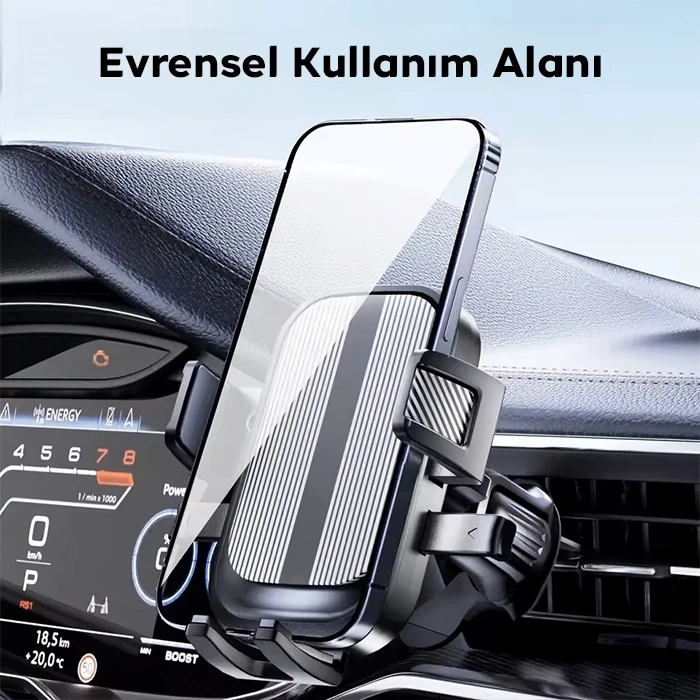 Nevamel ALLY B093 Yuvarlak Havalandırma Uyumlu Araç Içi Telefon Tutucu-(5775)