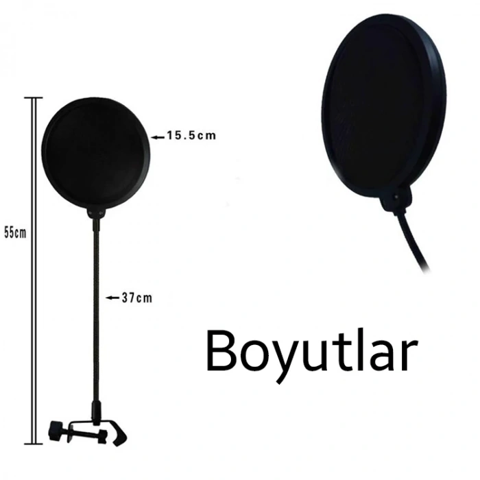 Nevamel Ally Çift Katman Stüdyo İçin Mikrofon Pop Filtre Youtuber-(5775)