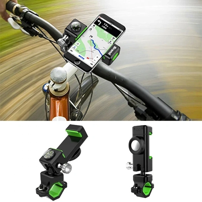 Nevamel Ally Çok Fonksiyonlu Esnek Bisiklet Telefon Tutucu Pusulalı-(5775)