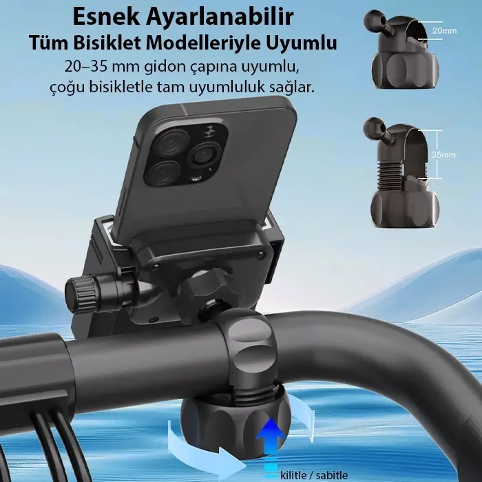 Nevamel® Ally Crown Gidon Bağlantılı Bisiklet ve Motosiklet Telefon Tutucu-(5775)