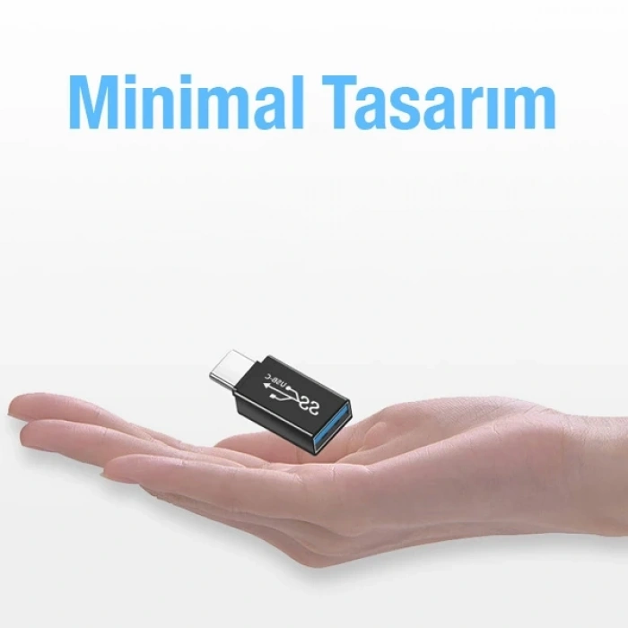 Nevamel ALLY Dişi USB to Type-C OTG Çevirici Dönüştürücü Adaptör-(5775)