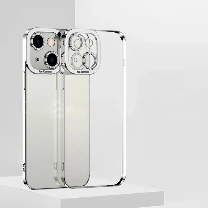 Nevamel ALLY Fashion Series iPhone 13 Mini 5.4inç Kılıf Renkli Kenar Lazer Çerçeveli Silikon Kılıf-(5775)