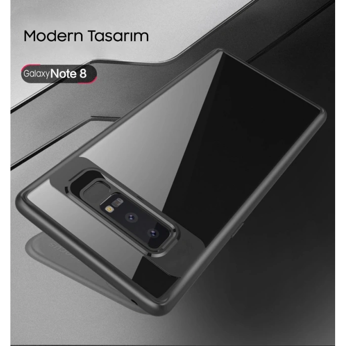 Nevamel Ally Galaxy Note 8 Darbeya Dayanıklı Şeffaf Silikon Kılıf-(5775)