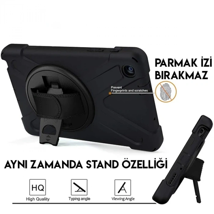 Nevamel Ally Galaxy Tab  P200-P205 3 Katmanlı Standlı Zırh Kılıf-Shockproof-(5775)