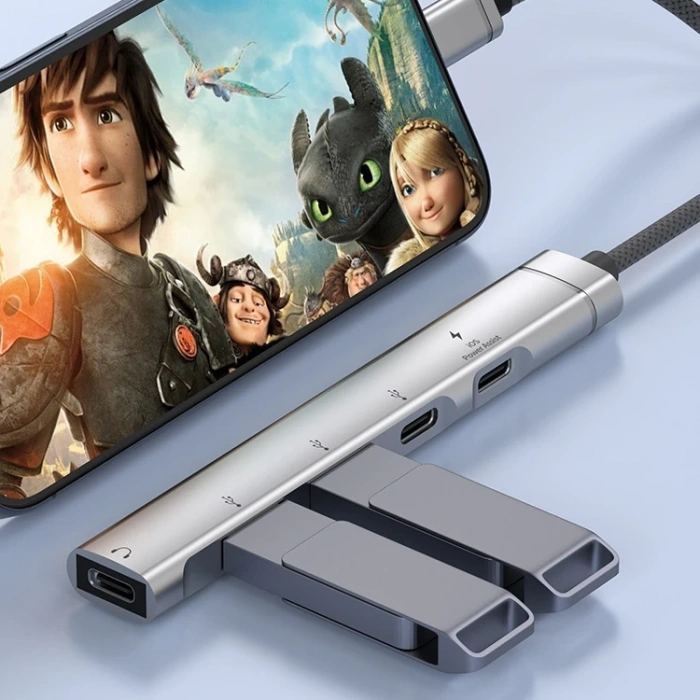 Nevamel Ally HB01 5In1 Type C Dönüştürücü  Adaptör Hub Çoklayıcı-(5775)