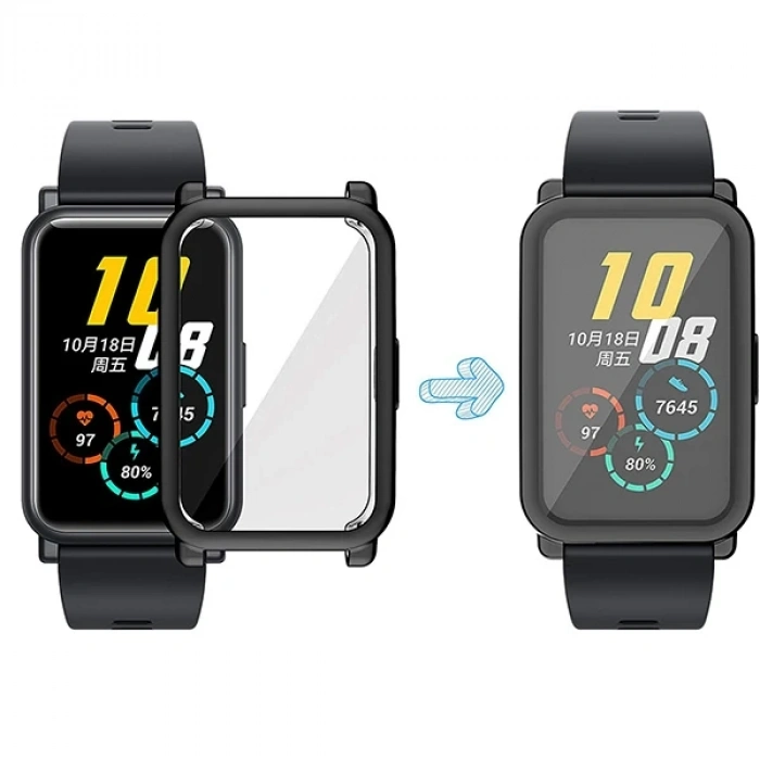 Nevamel ALLY Honor Watch ES 1.64 İnç 360 Koruma İnce Silikon Kılıf-(5775)