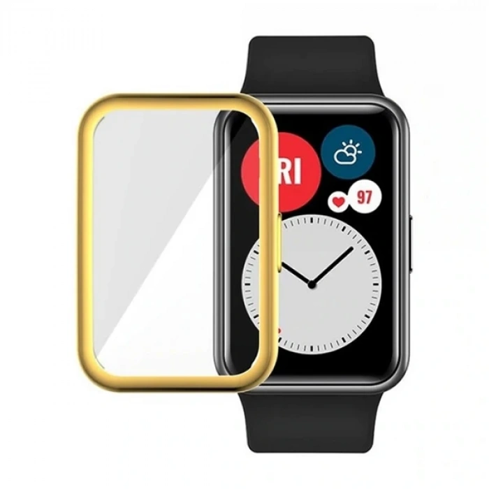 Nevamel Ally Huawei Watch Fit 360 Koruma Ultra İnce Silikon Kılıf-(5775)