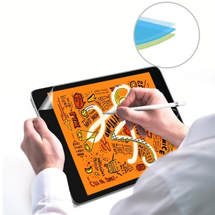 Nevamel ALLY İPad Mini 5/4 Paper Like Film Darbe Emici Pet Ekran Koruyucu-(5775)