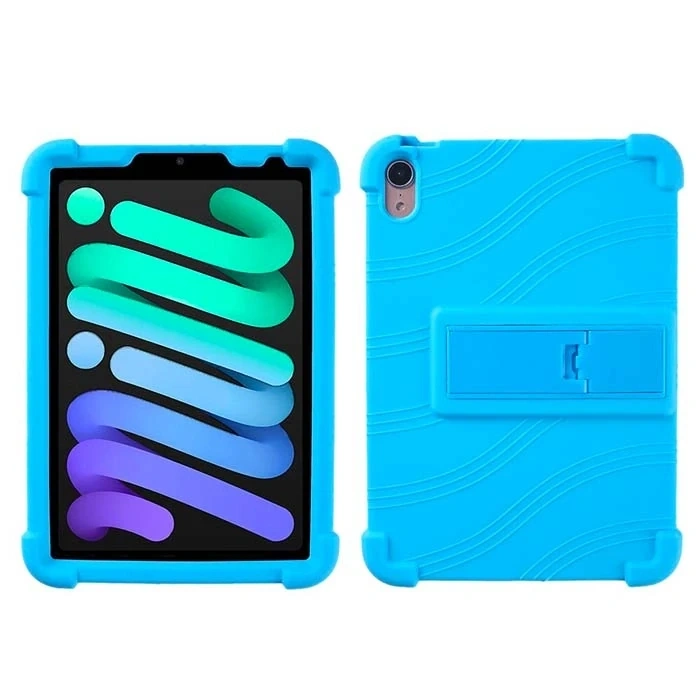 Nevamel Ally iPad Mini 6 (2021) ve Mini 7 (2024) Kılıf Standlı Silikon Tablet Kılıfı-(5775)