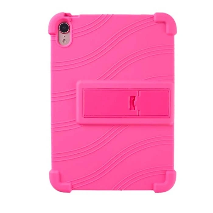 Nevamel Ally iPad Mini 6 (2021) ve Mini 7 (2024) Kılıf Standlı Silikon Tablet Kılıfı-(5775)