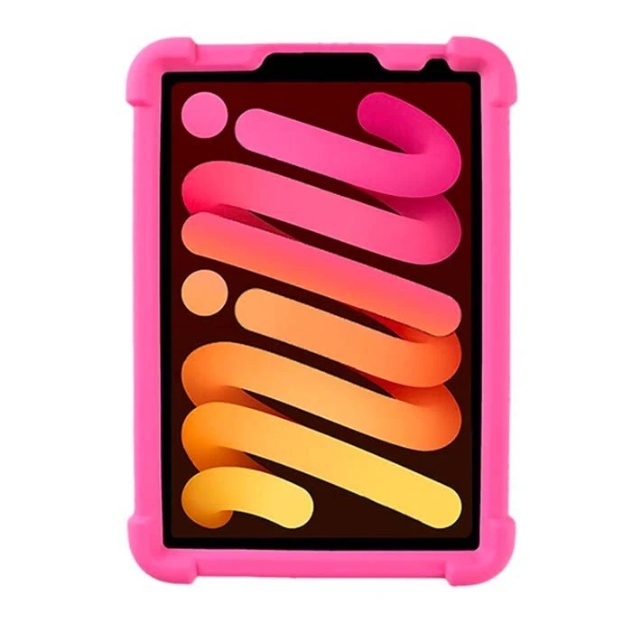Nevamel Ally iPad Mini 6 (2021) ve Mini 7 (2024) Kılıf Standlı Silikon Tablet Kılıfı-(5775)
