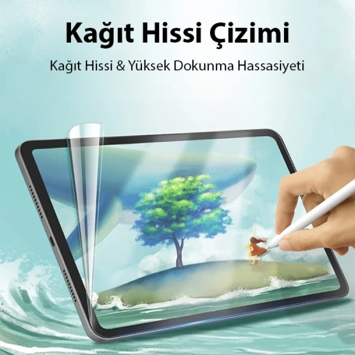 Nevamel ALLY iPad Mini 6 (2021) ve Mini 7 (2024) Paper Like Film Darbe Emici Pet Ekran Koruyucu-(5775)