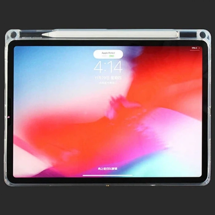 Nevamel ALLY iPad Pro 11-inch (2021)-(2020)-(2018) Kalem Yerli Şeffaf Silikon Kılıf-(5775)
