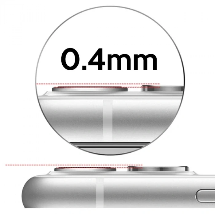 Nevamel ALLY İPhone 11  6.1 3D  Metal Çerçeveli Kamera Lens Koruyucu-(5775)