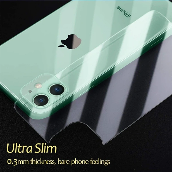 Nevamel Ally İPhone 11 6.1 İnch Tempered Arka Kırılmaz Cam Koruyucu-(5775)