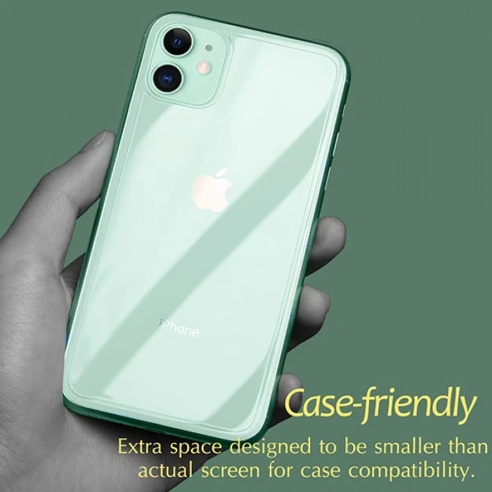 Nevamel Ally İPhone 11 6.1 İnch Tempered Arka Kırılmaz Cam Koruyucu-(5775)