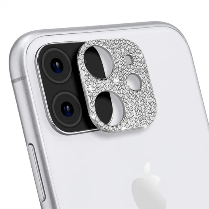 Nevamel ALLY İPhone 11 Kamera Koruyucu Lens Diamond Taş İşlemeli-(5775)
