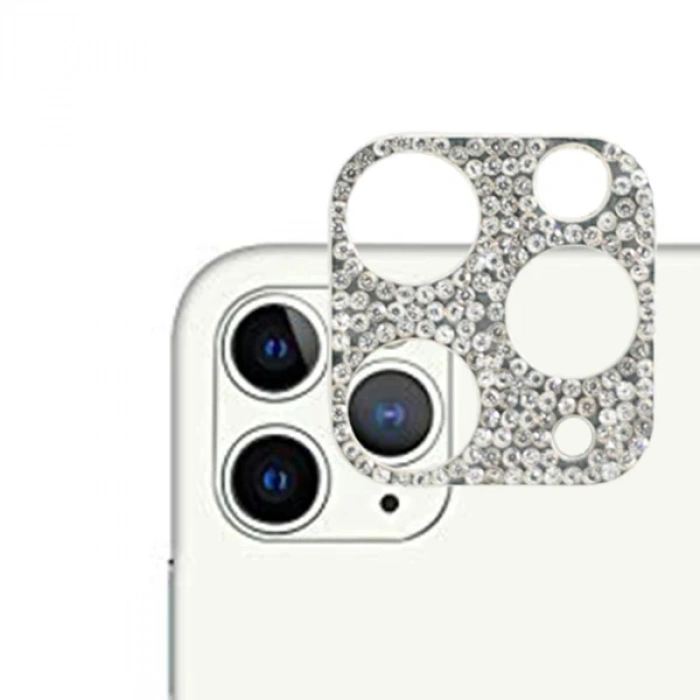 Nevamel ALLY İPhone 11 Pro Kamera Koruyucu Lens Diamond Taş İşlemeli-(5775)