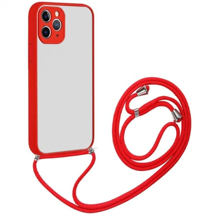 Nevamel ALLY iPhone 11 Pro Max 6.7 Askılı Koruyucu Silikon Kılıf-(5775)