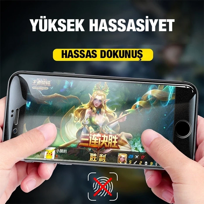 Nevamel ALLY iPhone 12 -12 Pro 6.1inç Full Glue Matte Tempered Cam  Ekran Koruyucu-(5775)